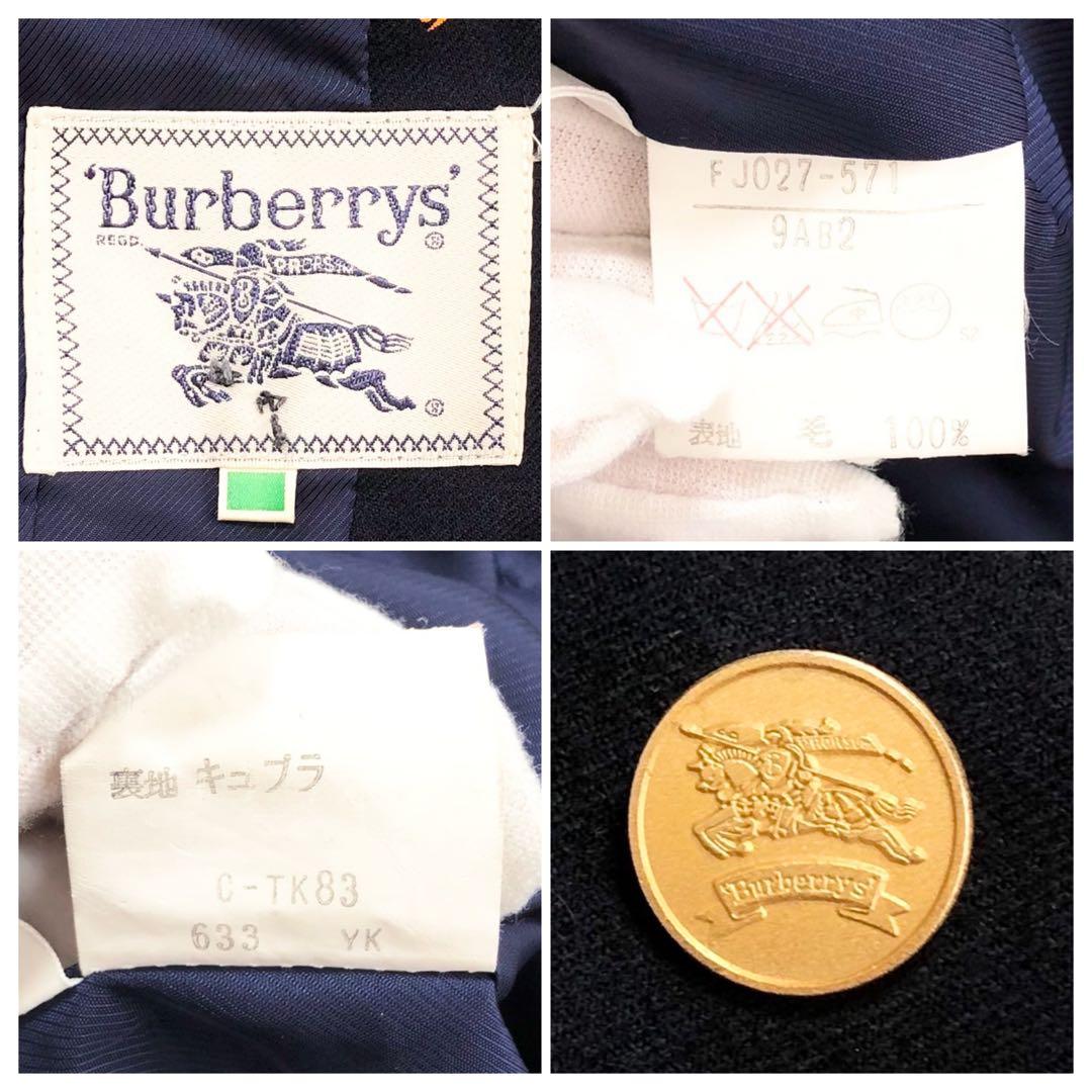 極美品✨️BURBERRY 金ボタン ダブル テーラード ジャケット 9号 M