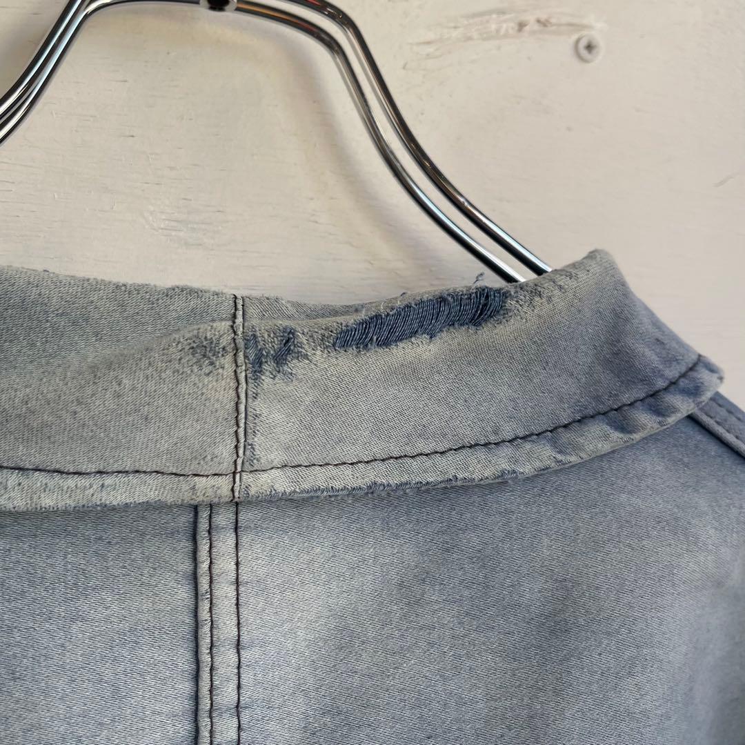 70s フレンチ モールスキンジャケット カバーオール ヴィンテージ フェード