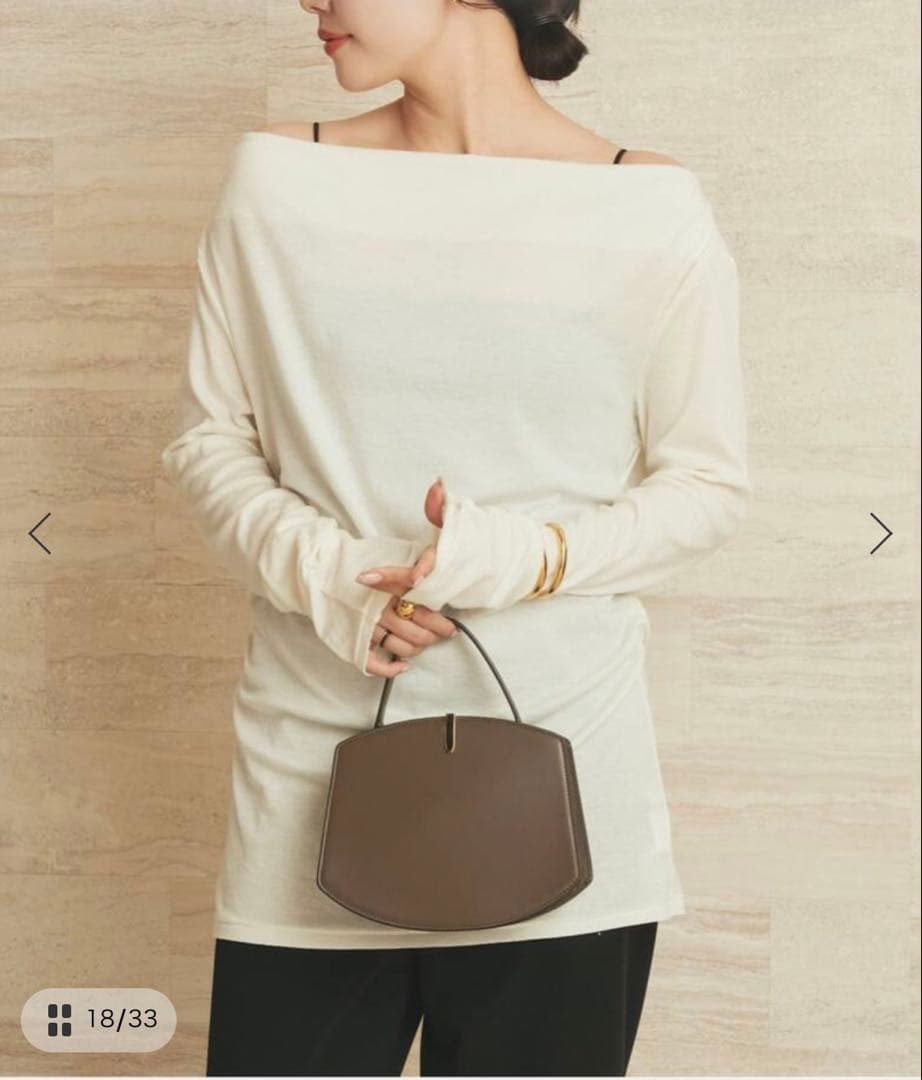 今季plage wool drape longTシャツ ブラック ニット ウール