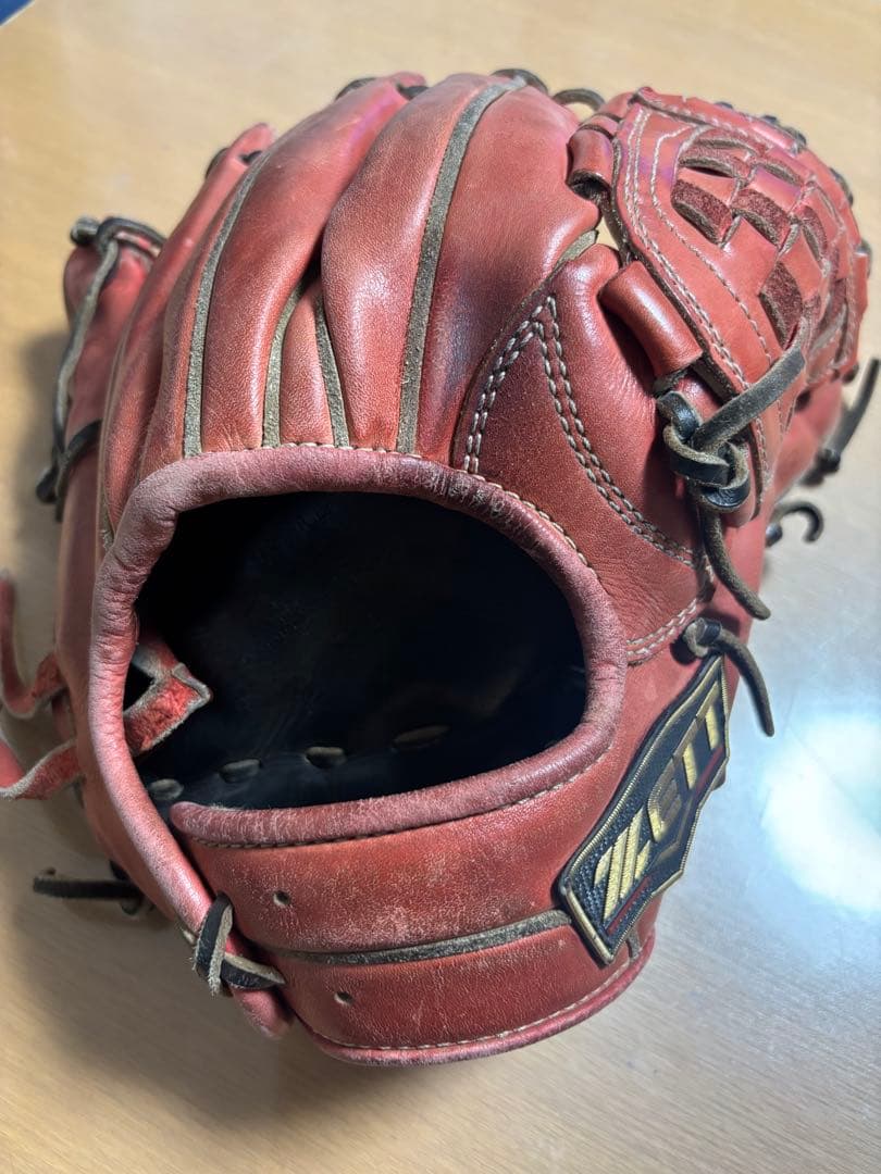 ゼット 硬式グローブ 赤