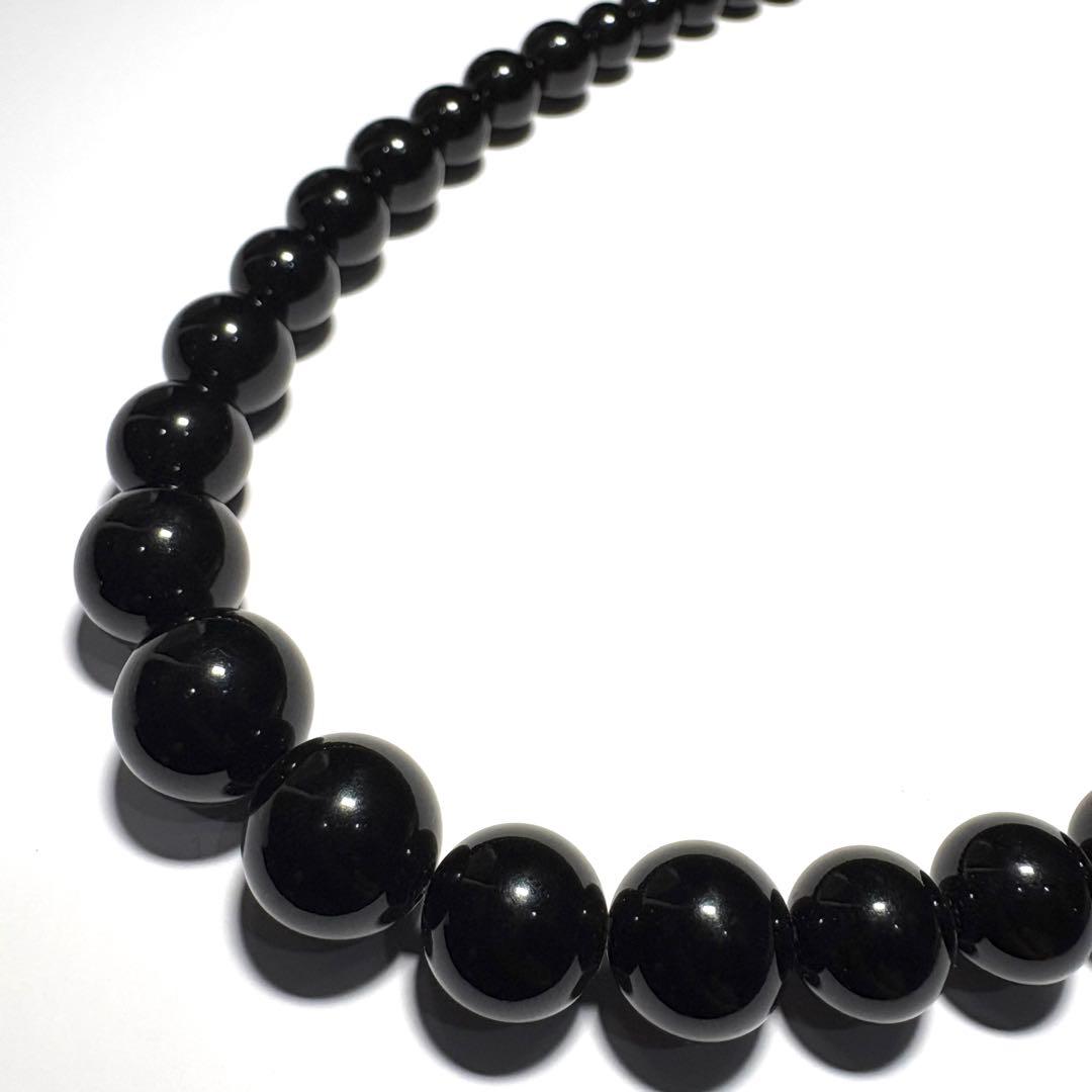 s*2様 本鼈甲 ネックレス グラデーション珠 43cm 黒鼈甲 天然素材