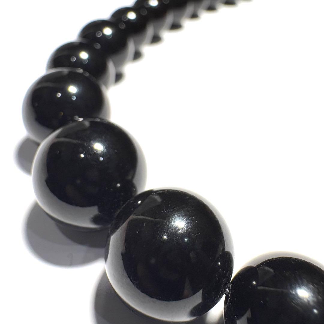 s*2様 本鼈甲 ネックレス グラデーション珠 43cm 黒鼈甲 天然素材
