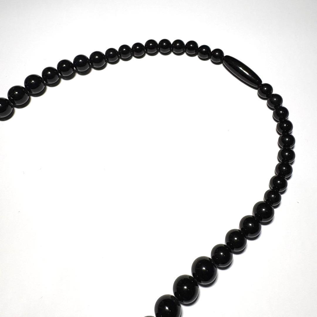 s*2様 本鼈甲 ネックレス グラデーション珠 43cm 黒鼈甲 天然素材