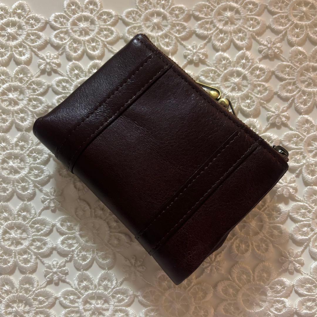 新品 Dakota ダコタ【リードクラシック2】がま口財布 二つ折り財布 チョコ