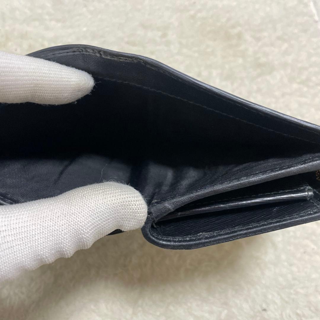 PRADA　プラダ　折り財布　サフィアーノ　ブラック　黒