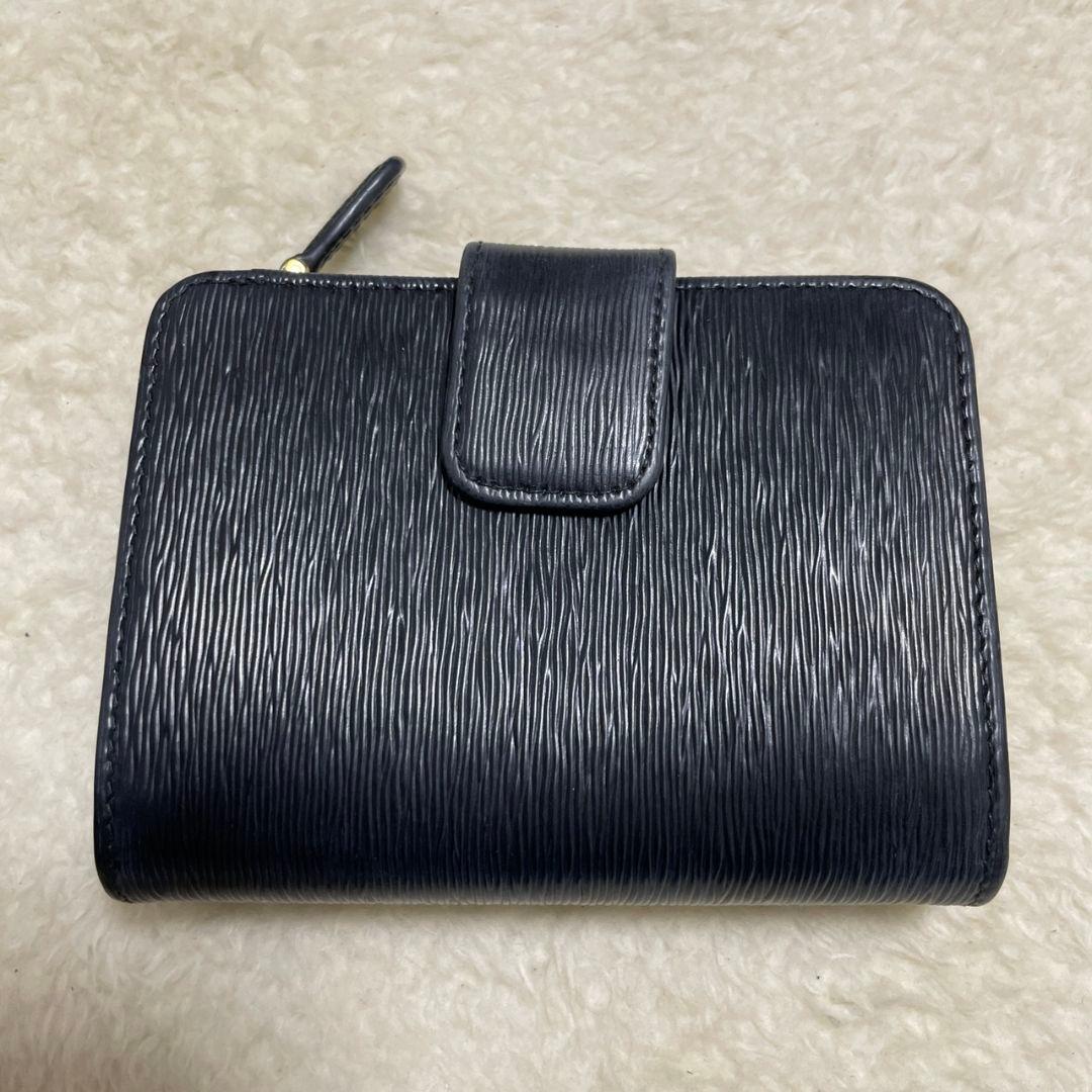 PRADA　プラダ　折り財布　サフィアーノ　ブラック　黒