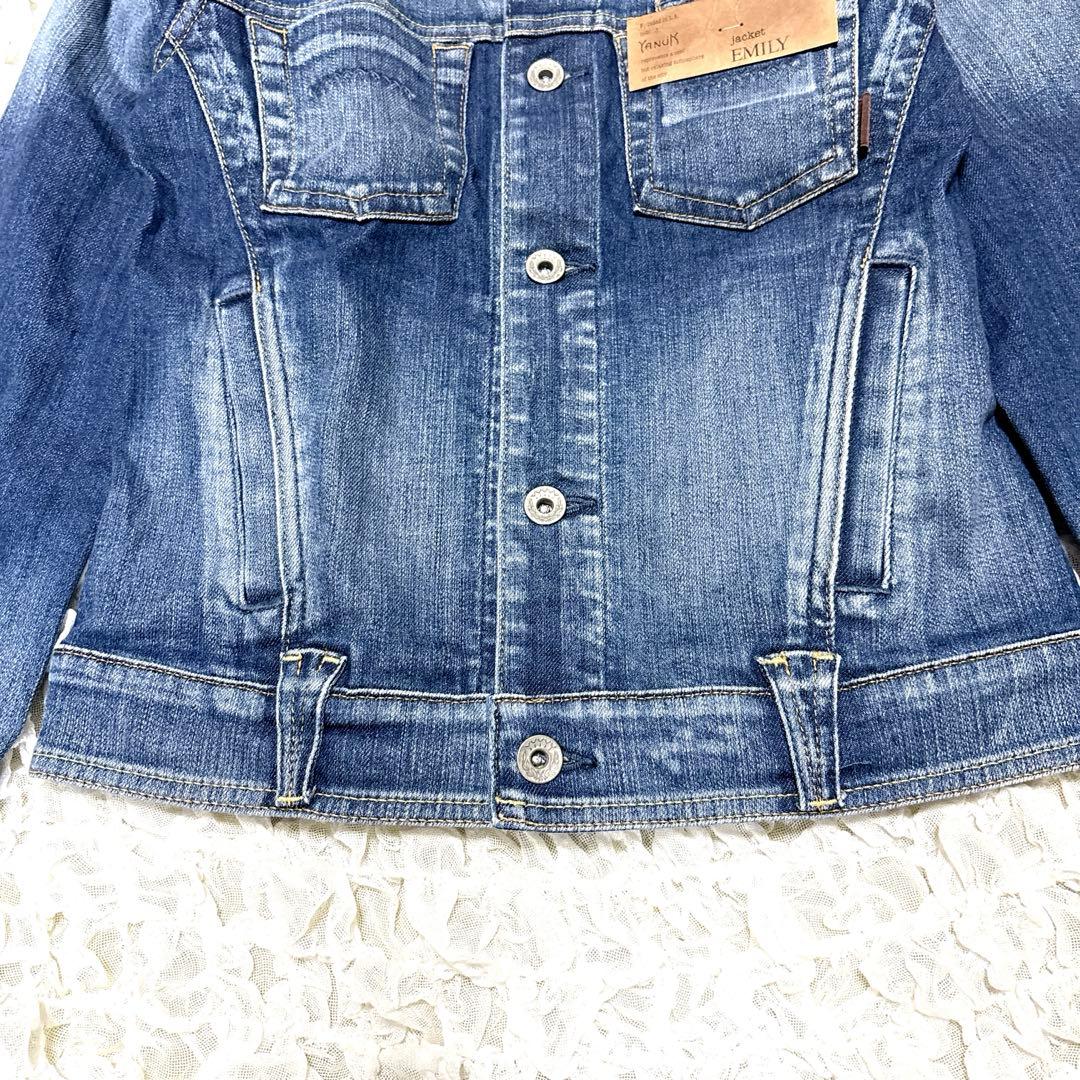 【新品】 ヤヌーク EMILY デニムジャケット ジージャン 【S】 ストレッチ