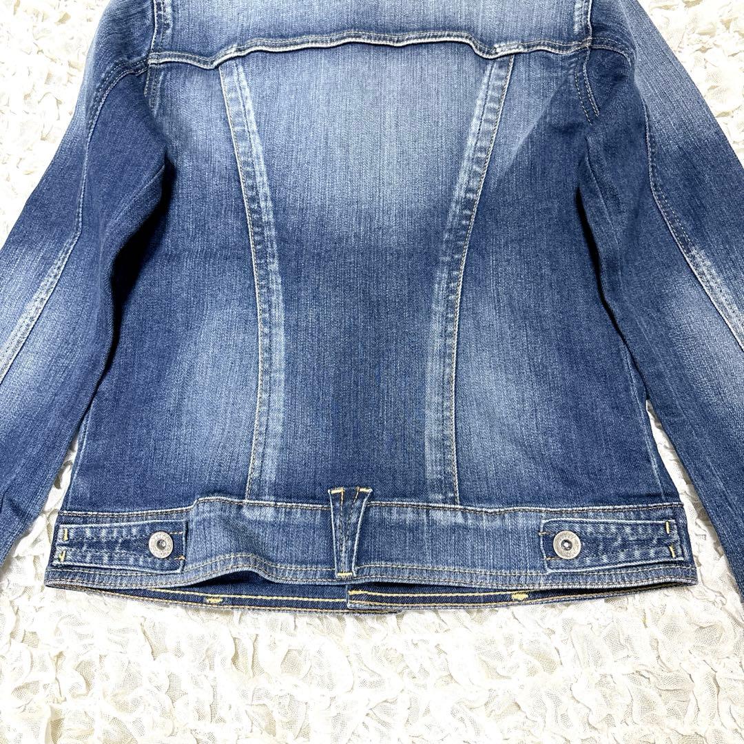 【新品】 ヤヌーク EMILY デニムジャケット ジージャン 【S】 ストレッチ