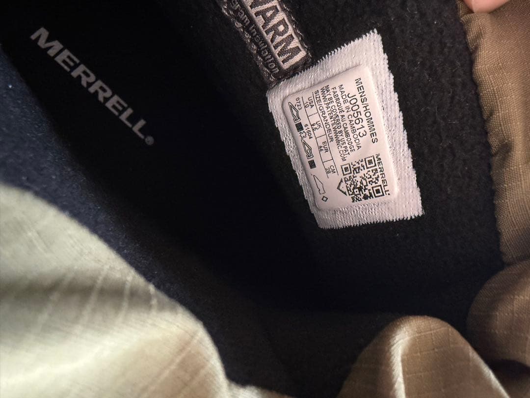 靴 MERRELL WINTER MOC ZERO TALL AVOCADO 28