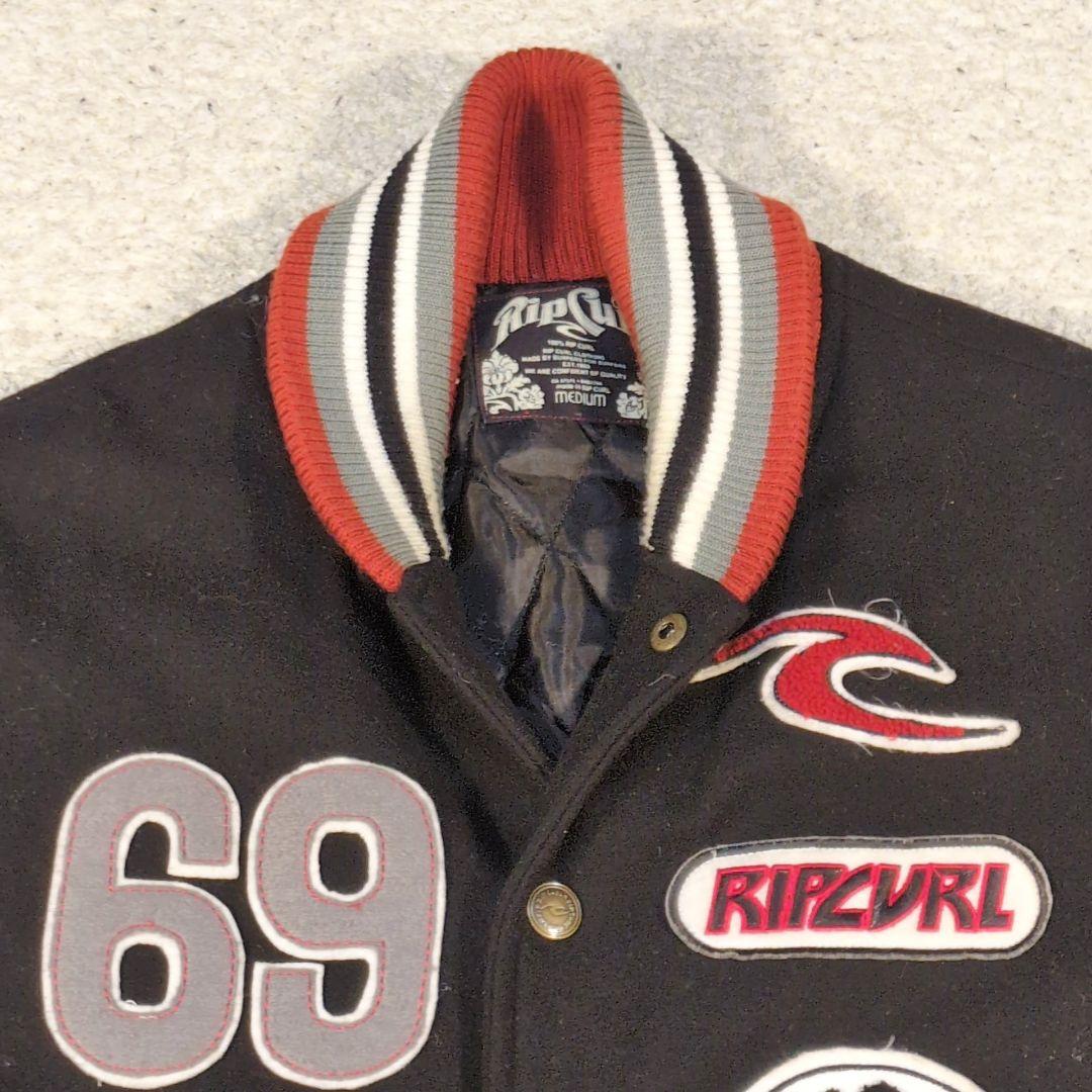 値下げ中1-42 RIPCURL スタジャン　袖レザー　ワッペン