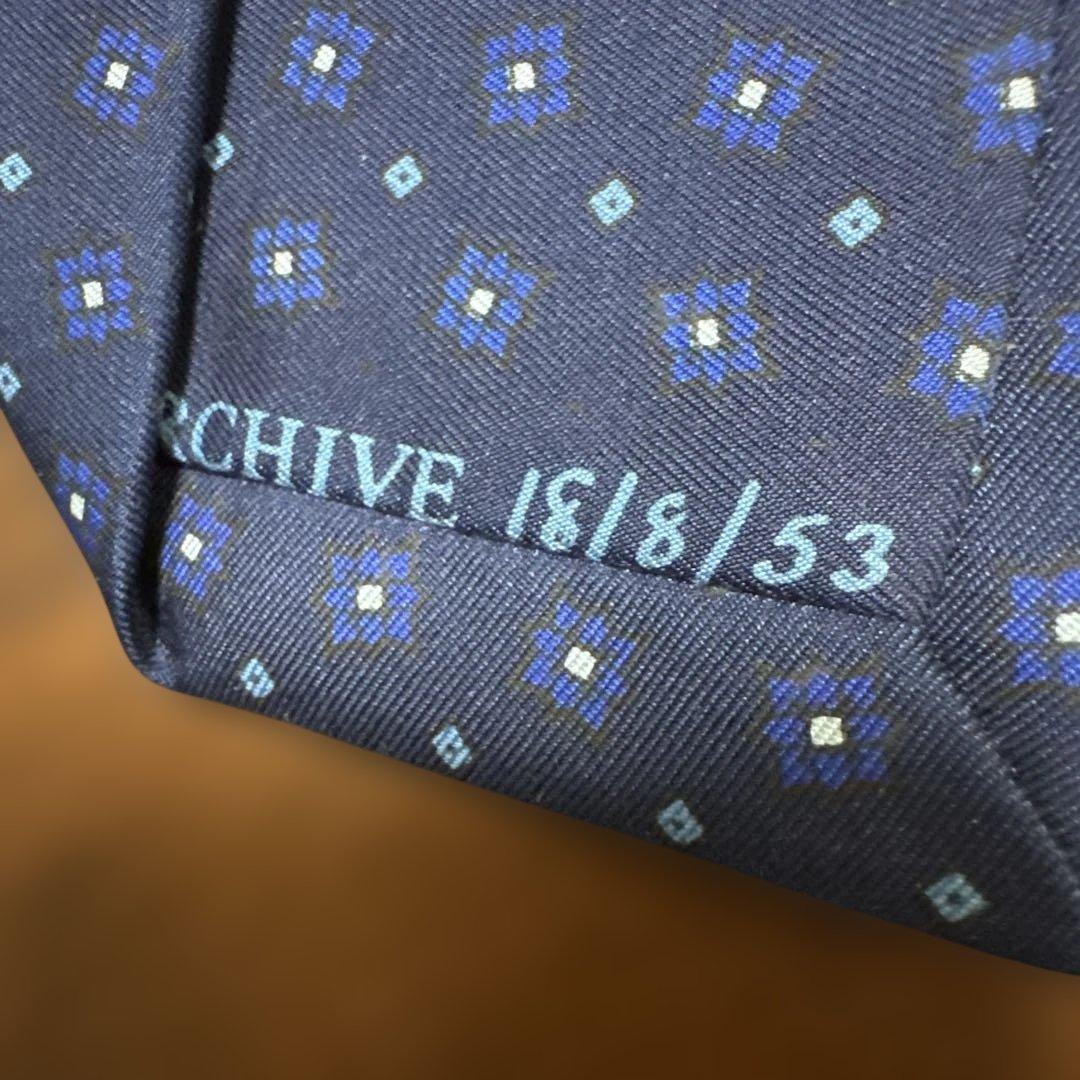 E. MARINELLA ヴィンテージ ネクタイ ネイビー ドット