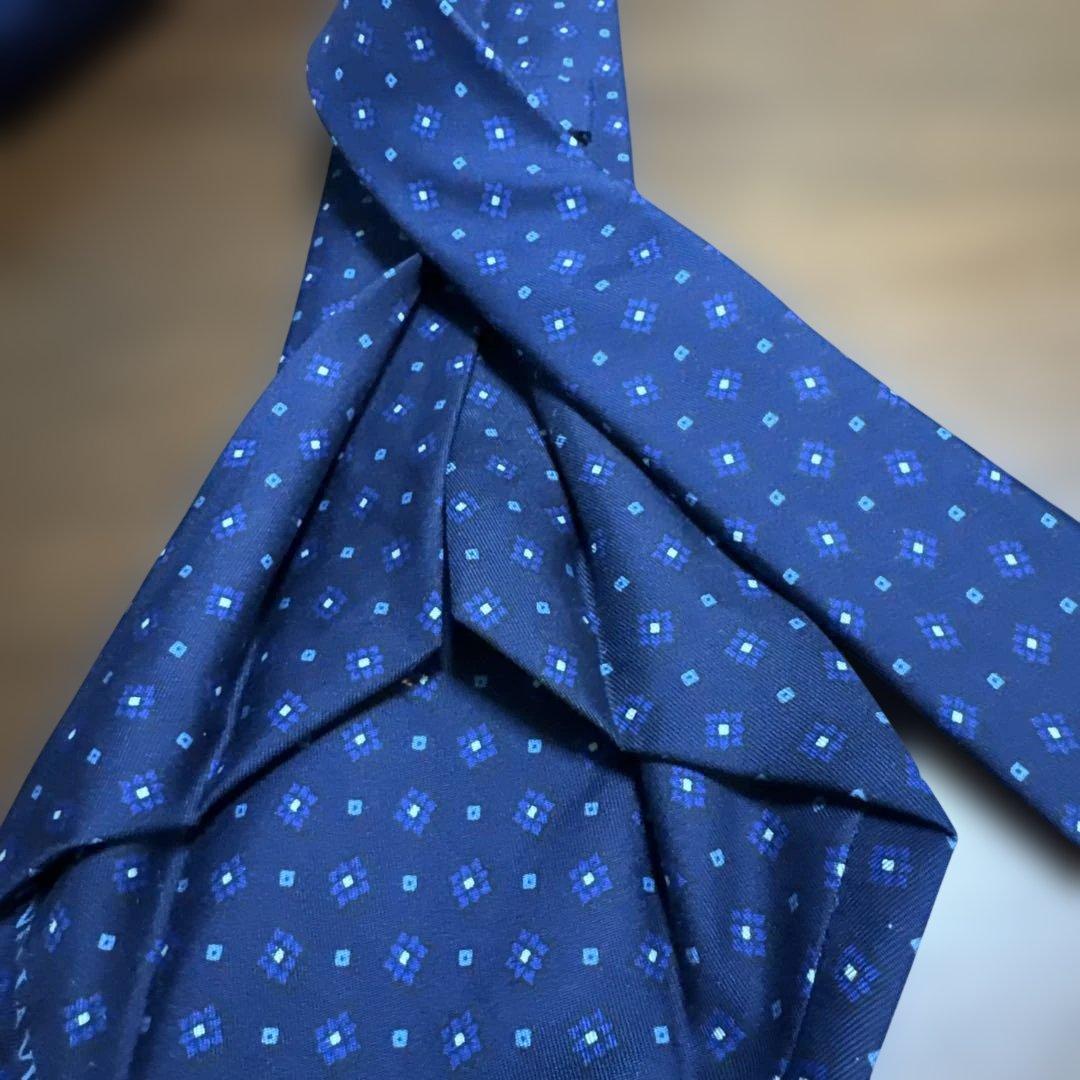 E. MARINELLA ヴィンテージ ネクタイ ネイビー ドット