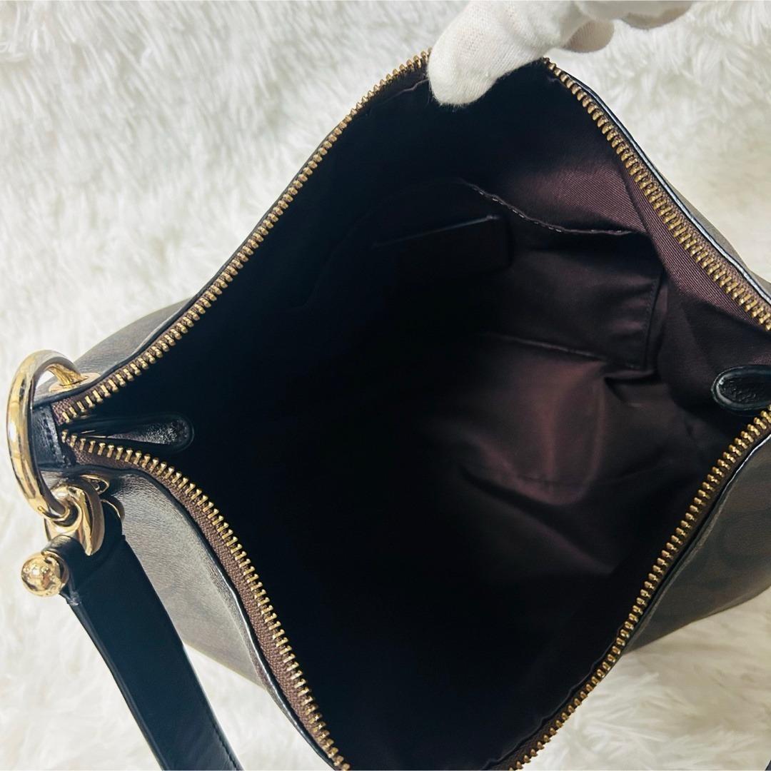 コーチ シグネチャーワンショルダーバッグ 肩掛け パイソン ブラウン