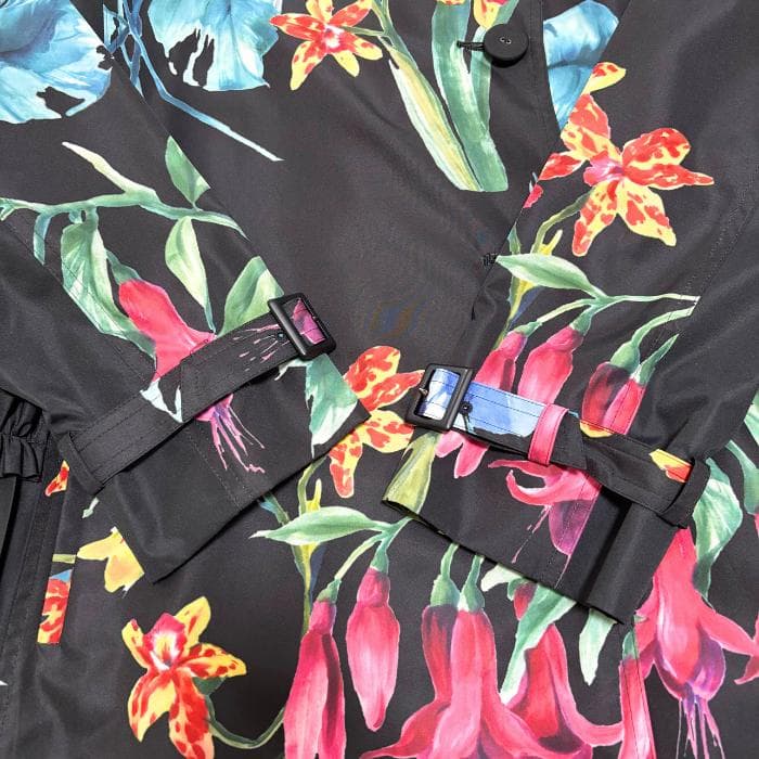 未使用 タグ付き TOKUKO 1er Vol トレンチコート 花柄 Aライン