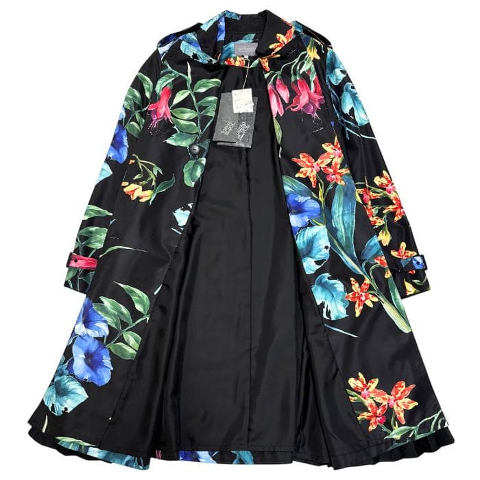 未使用 タグ付き TOKUKO 1er Vol トレンチコート 花柄 Aライン