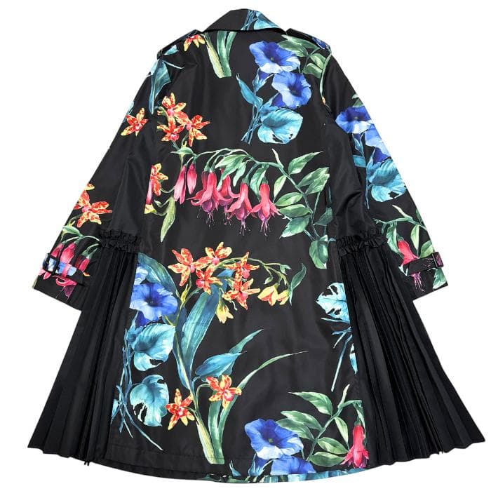 未使用 タグ付き TOKUKO 1er Vol トレンチコート 花柄 Aライン