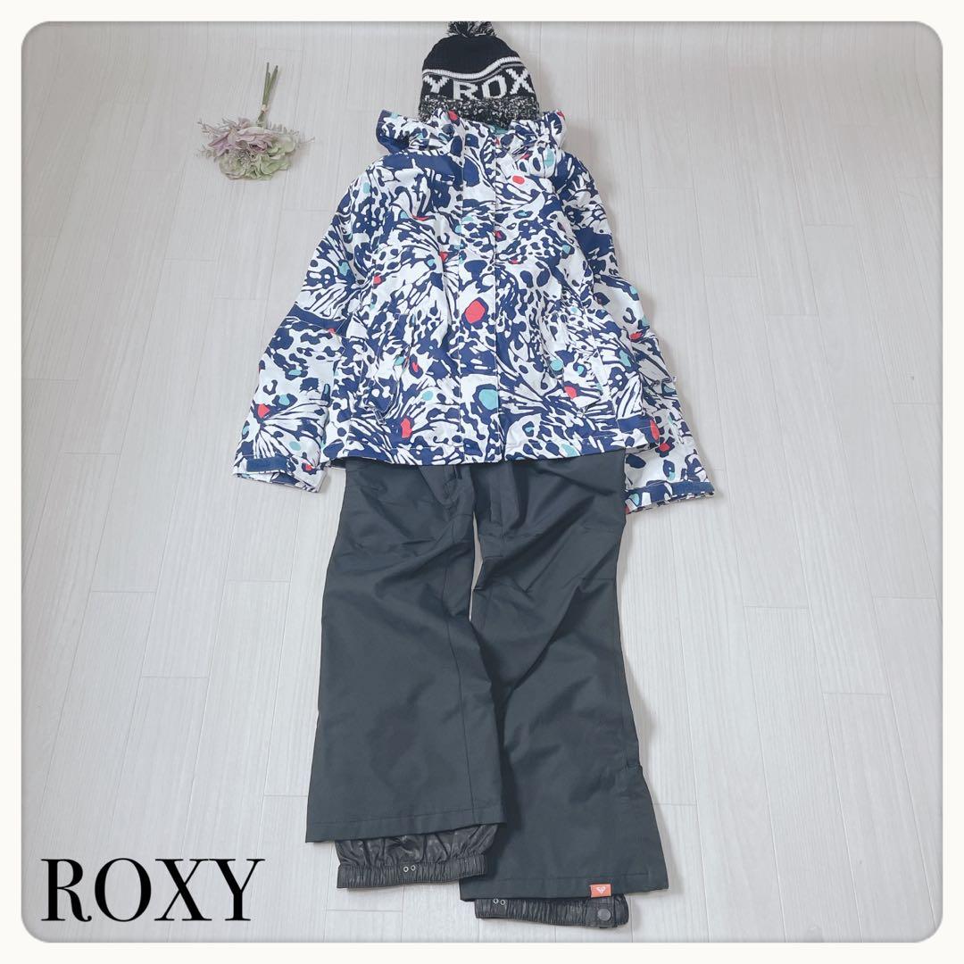 ♢【美品】ロキシー ウェア セット ニット帽付 ドライフライト 刺繍ロゴ