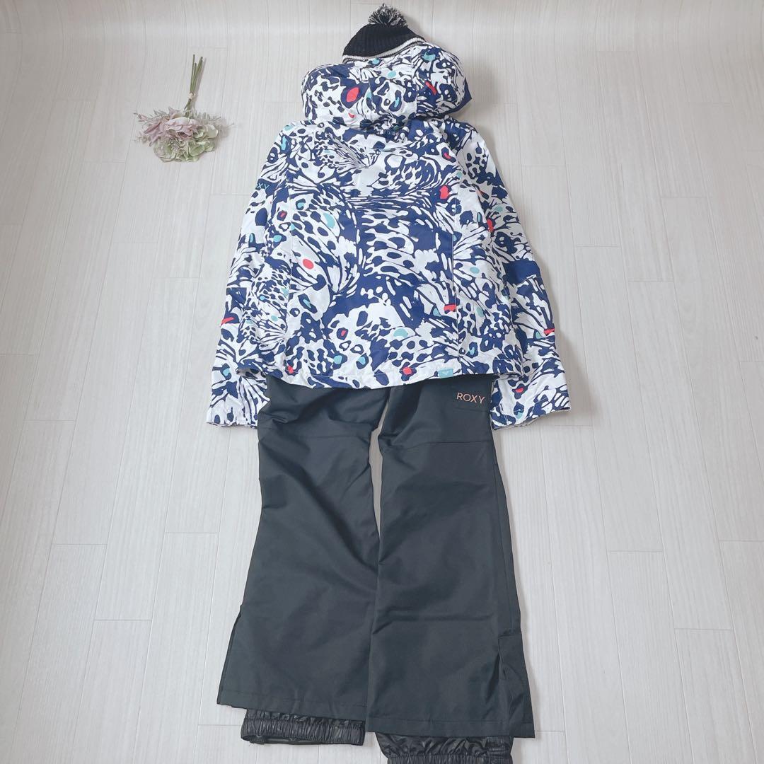 ♢【美品】ロキシー ウェア セット ニット帽付 ドライフライト 刺繍ロゴ