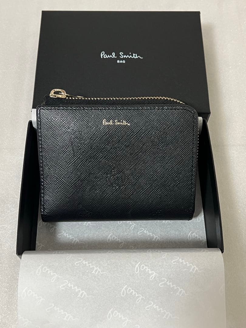 Paul Smith ポールドローイング　Lジップ二つ折り財布