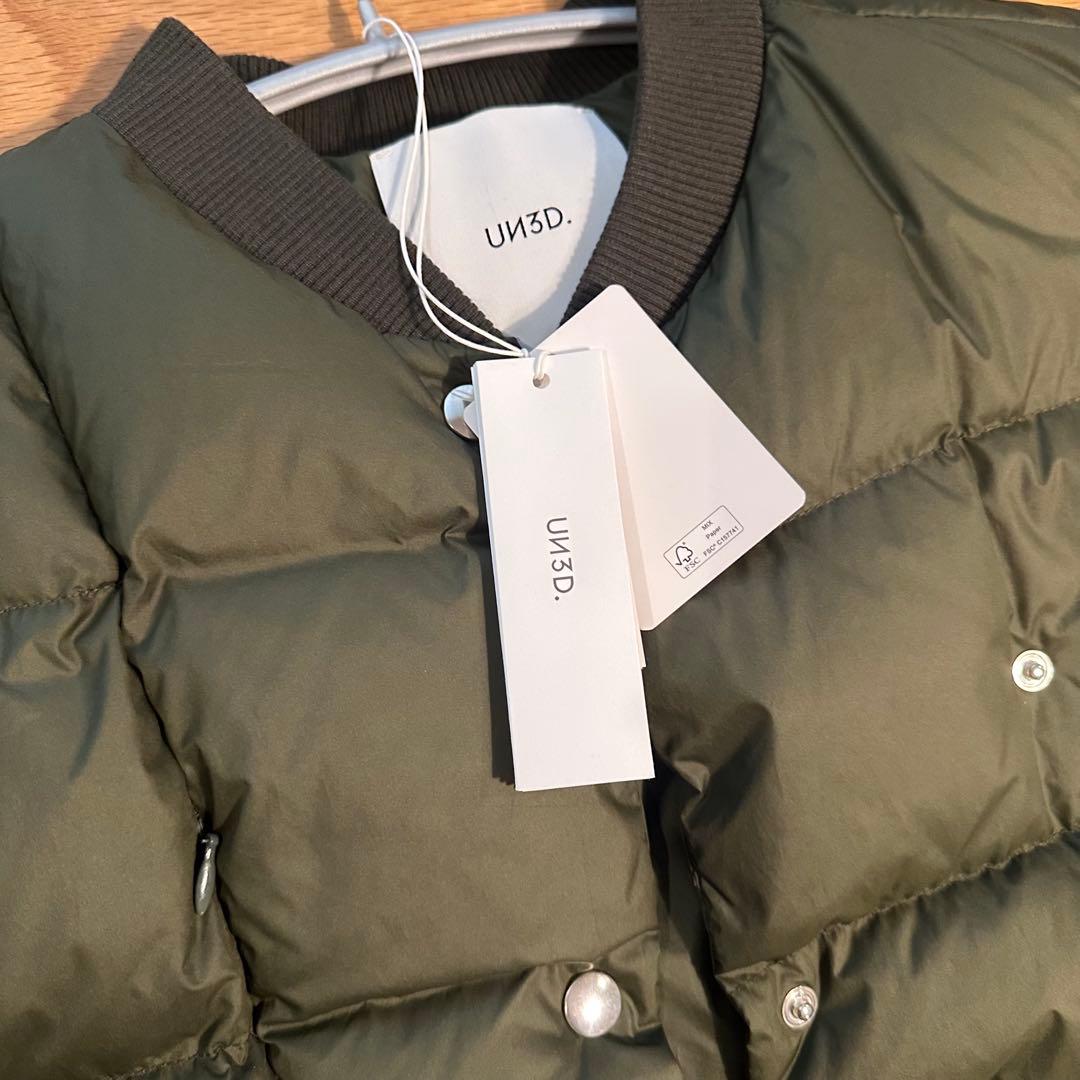 新品　UN3D ダウンベスト　アンスリード　 ショートベスト　ベスト　カーキ