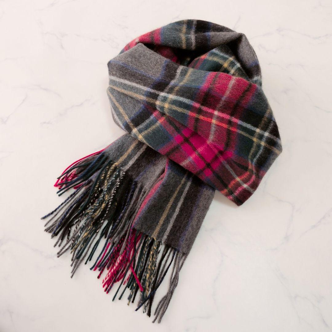 【新品】LANVIN ランバンオンブルー ストール 大判 カシミヤ チェック