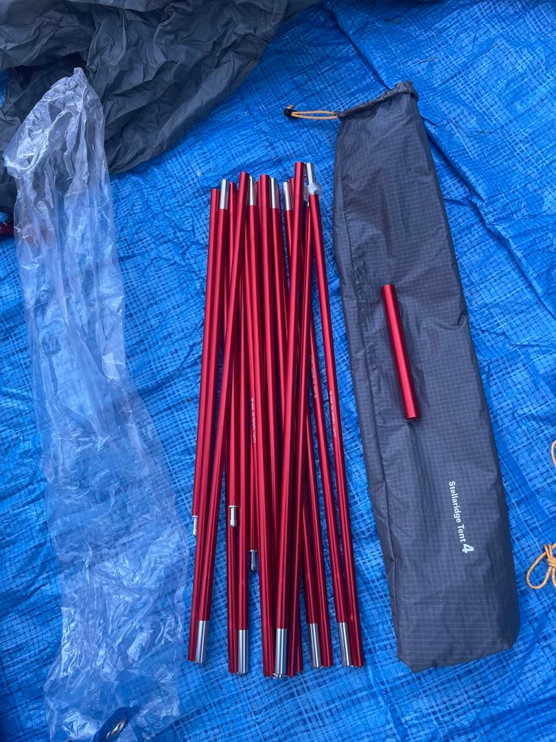 モンベルステラリッジテント4 レインフライ、グラウンドシート オプショナルロフト