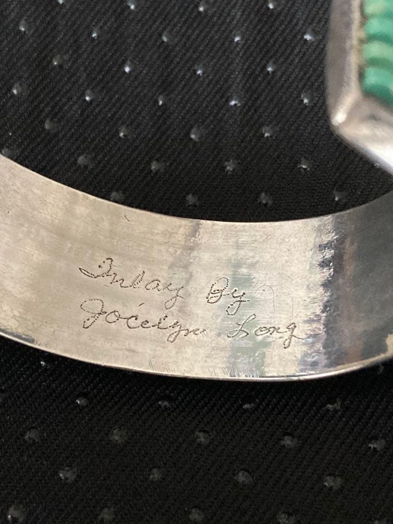 ナバホ族インディアンジュエリーバングルターコイズシルバー925