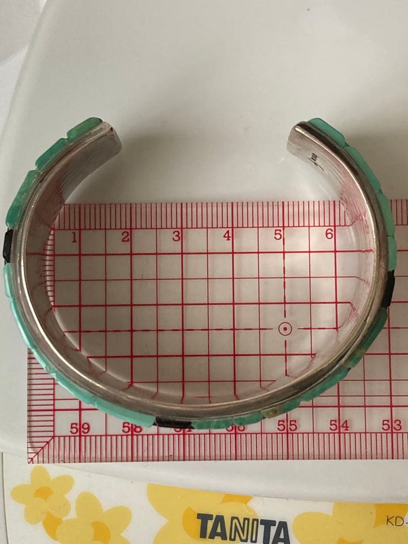 ナバホ族インディアンジュエリーバングルターコイズシルバー925