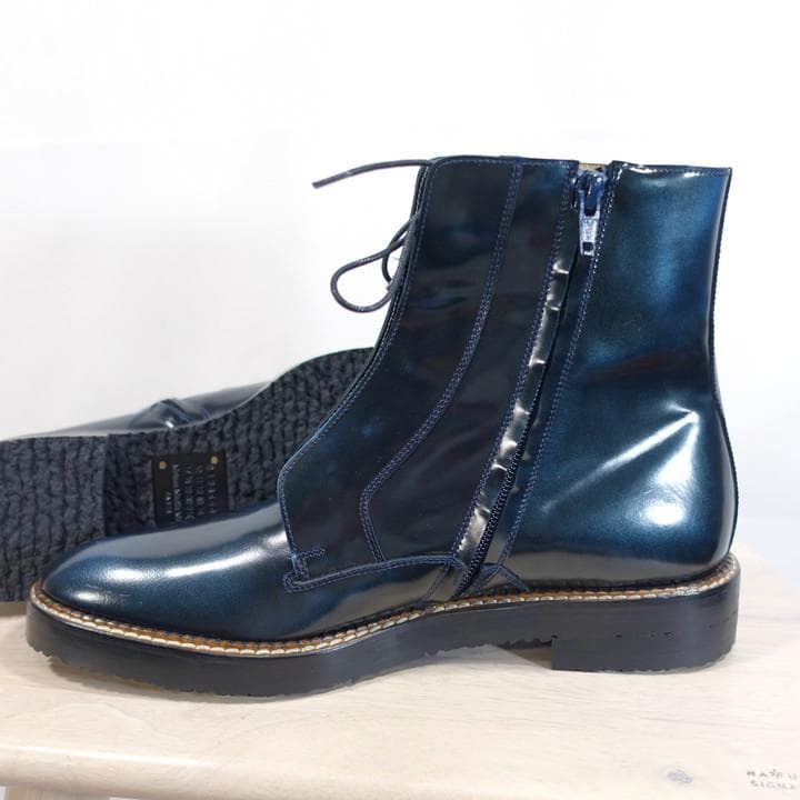 ●kyo●マルタンマルジェラ　サイドジップ　レースアップブーツ　margi