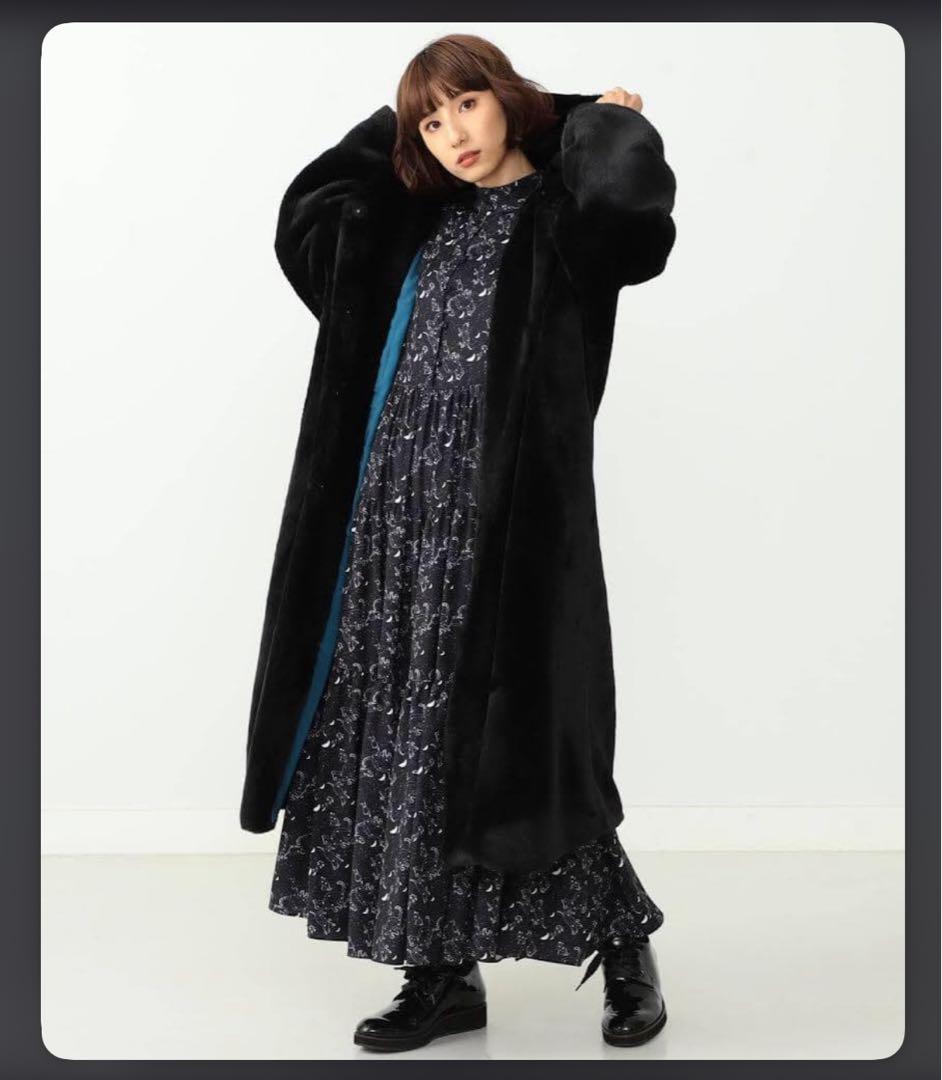 mmts ボア コート ワンピース 猫 星座 2点セット