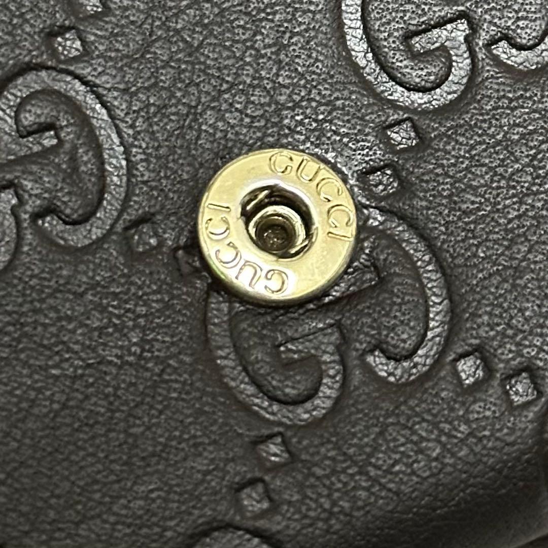 GUCCI グッチ　長財布　ブラウン　グッチシマ　GG