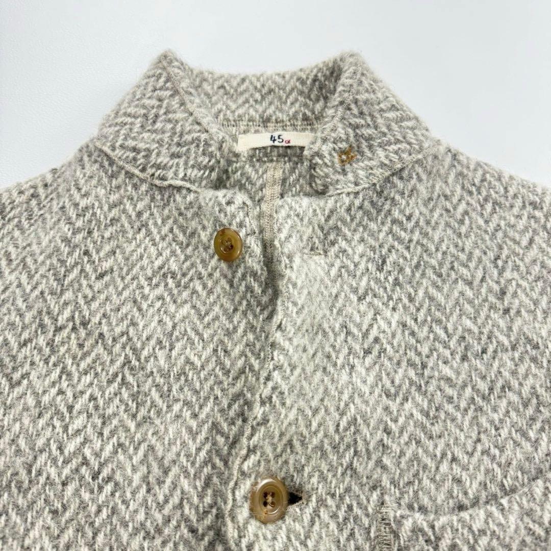 45R シェットランドヘリンボンジャケット テーラードジャケット ヘリンボーン