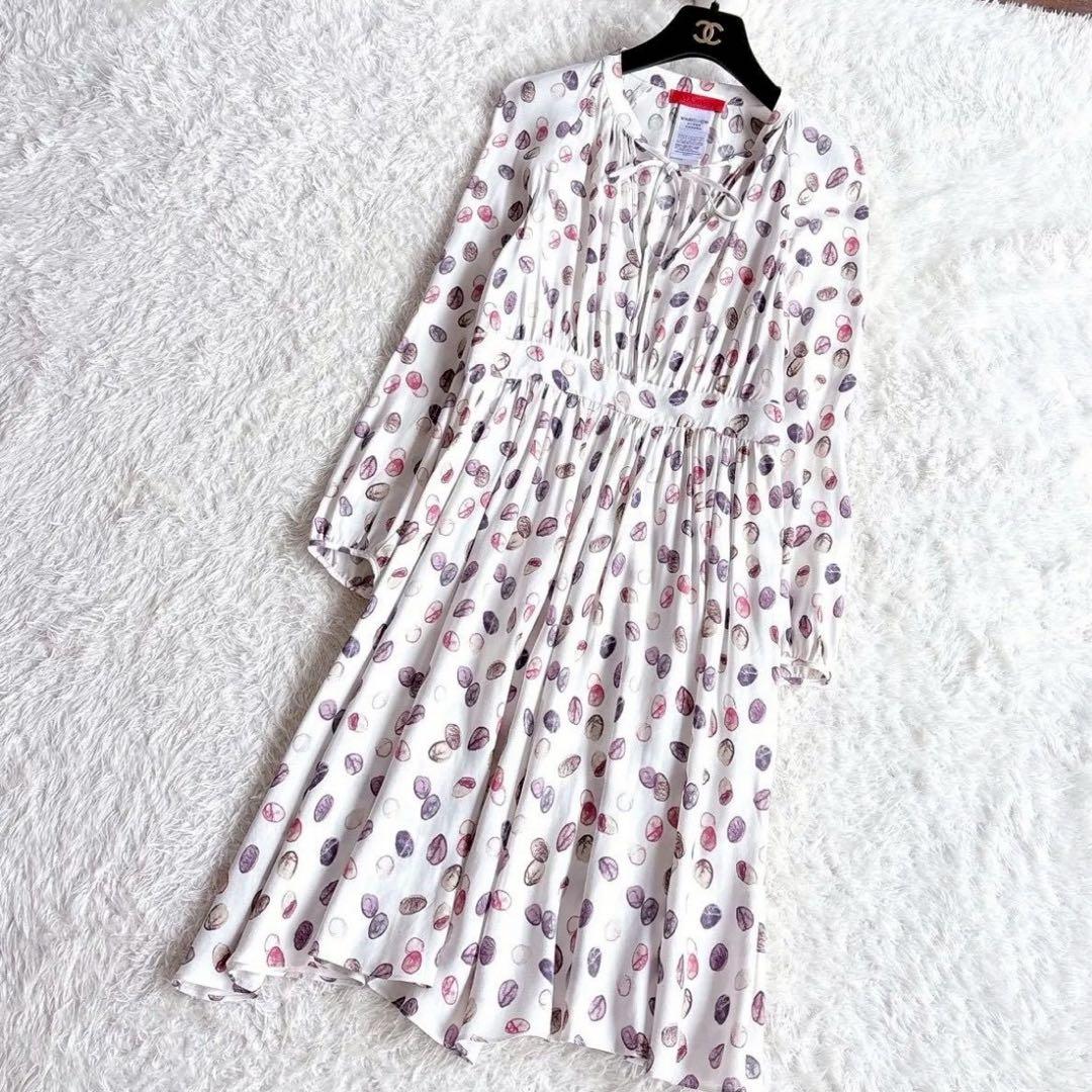 美品✨マックスマーラ　マックスアンドコー　水彩風プリントロングワンピース　近年品