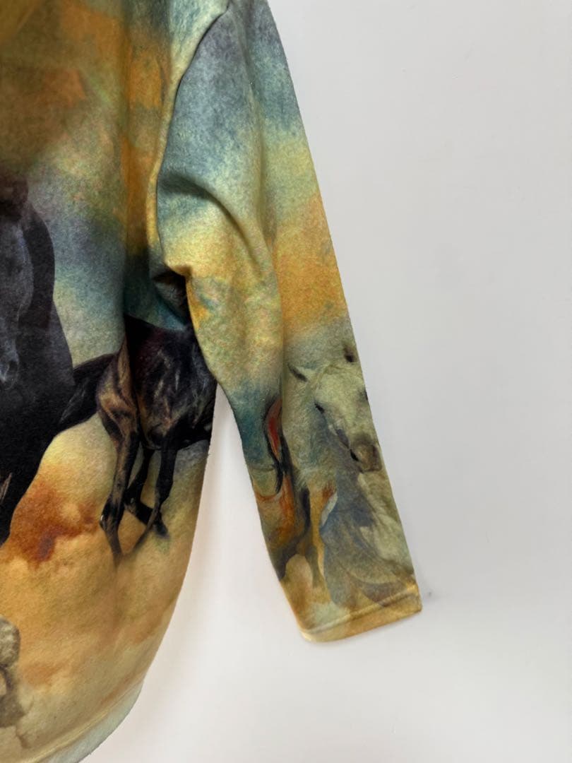 90s usa製 馬柄 ジップアップ フーディー スウェット itimi