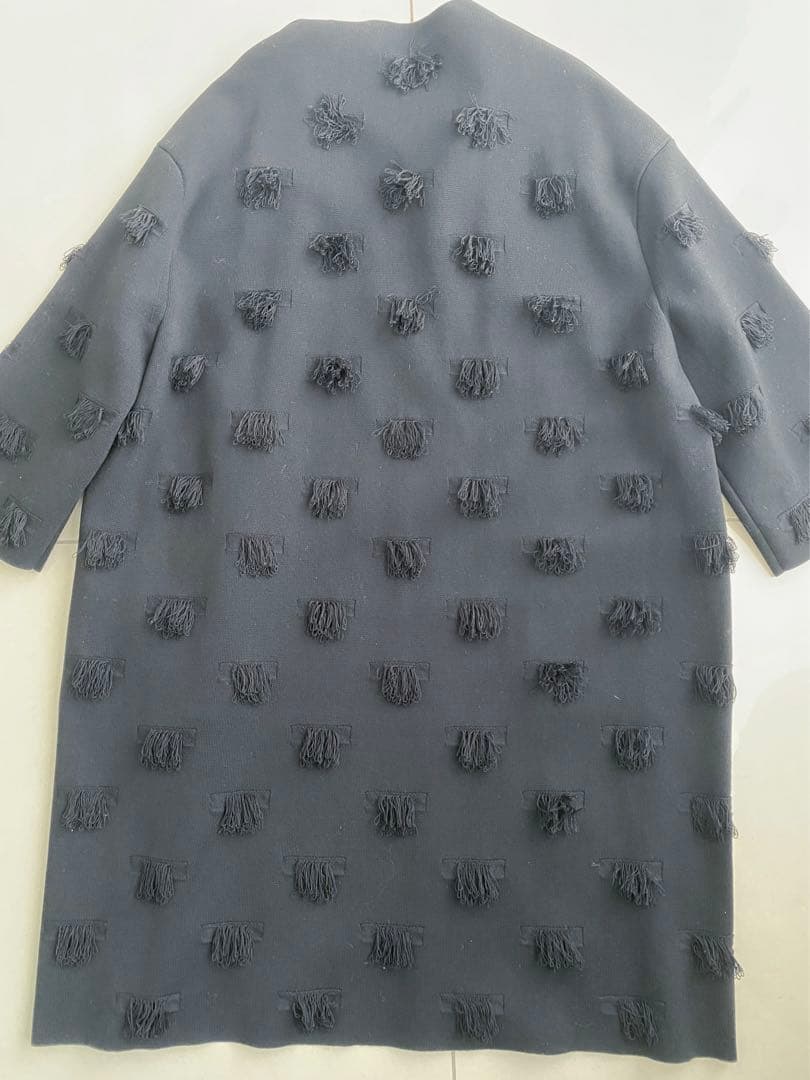 【新品タグ付】Drawer ポンポン フリンジ ニットコート ジャケット カーデ