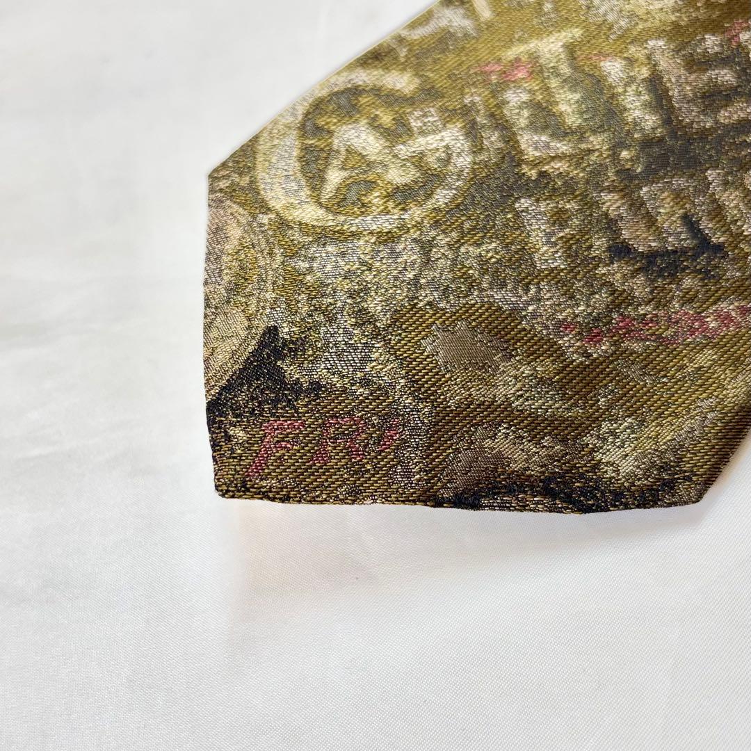 【新品　希少】　ジャンポールゴルチエ　ネクタイ　ジャガード　ヴィンテージゴールド