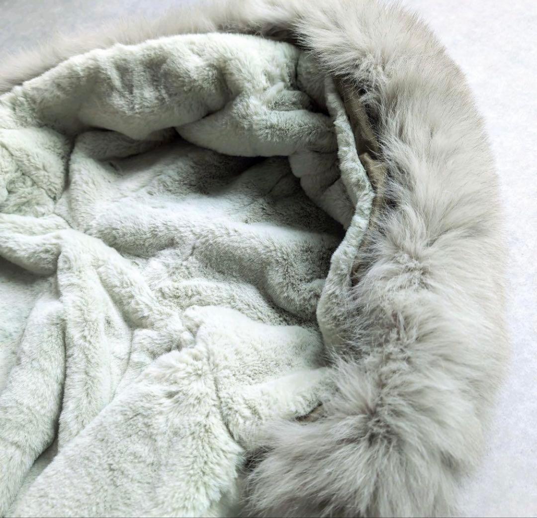 美品✨ スコットクラブ ミリタリーファーブルゾン フォックスファー カーキ 9号