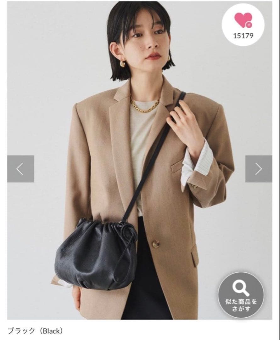 ruseet レザー巾着4WAYショルダーバッグ 黒