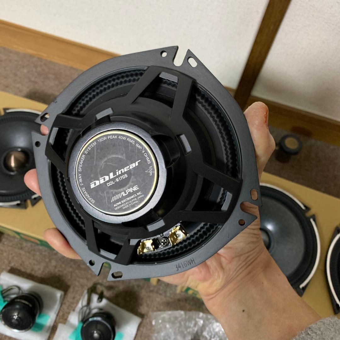 アルパインウーファー４台＋パイオニアツィーター2台（ネットワーク付き）＋バッフル