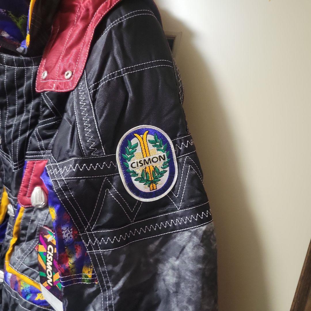 CISMON スキーウェア ブラック/マルチカラー上下セット