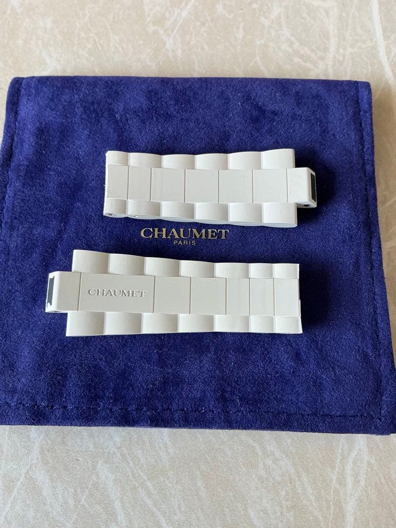 【ショーメ】クラスワン　33mm用　ホワイト　ラバーベルト