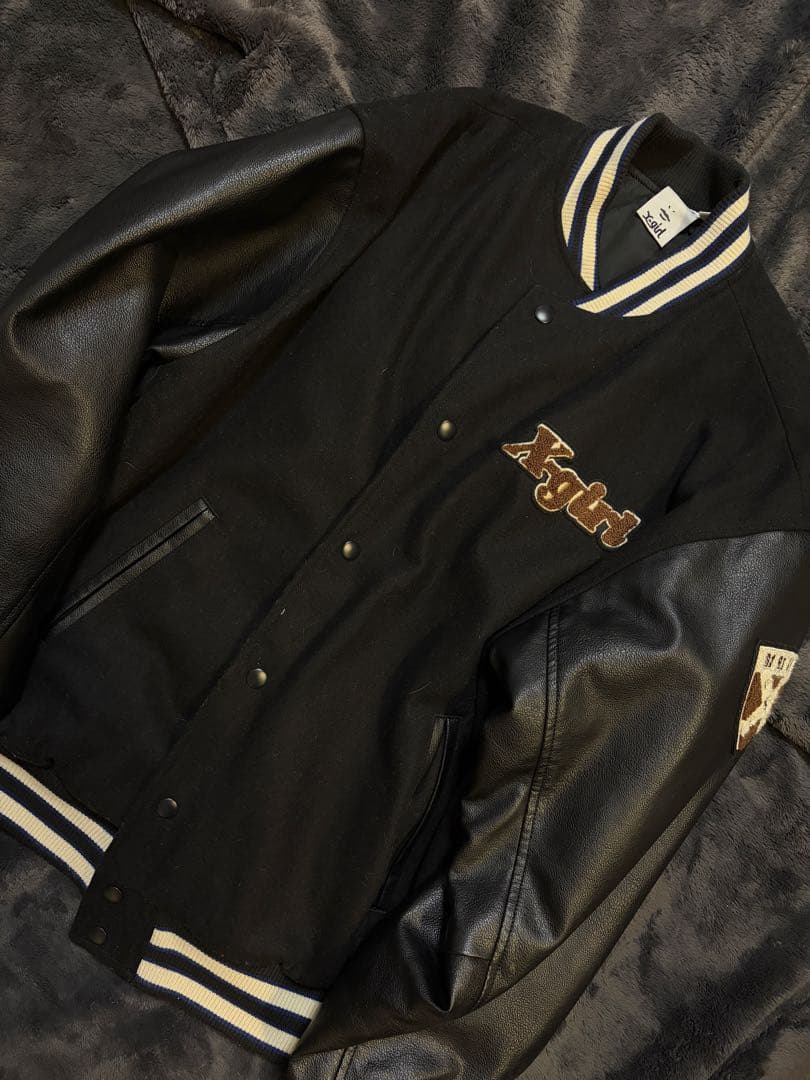 Xgirl スタジャンレザージャケットブラック