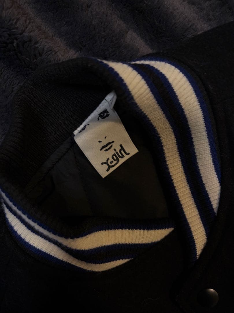 Xgirl スタジャンレザージャケットブラック