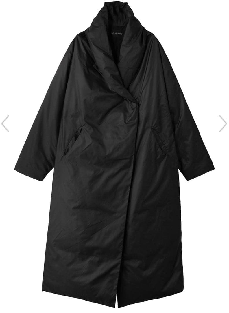 @kaz様ご予約　ミズイロインド　ドレープロングライトダウンコート　ブラック