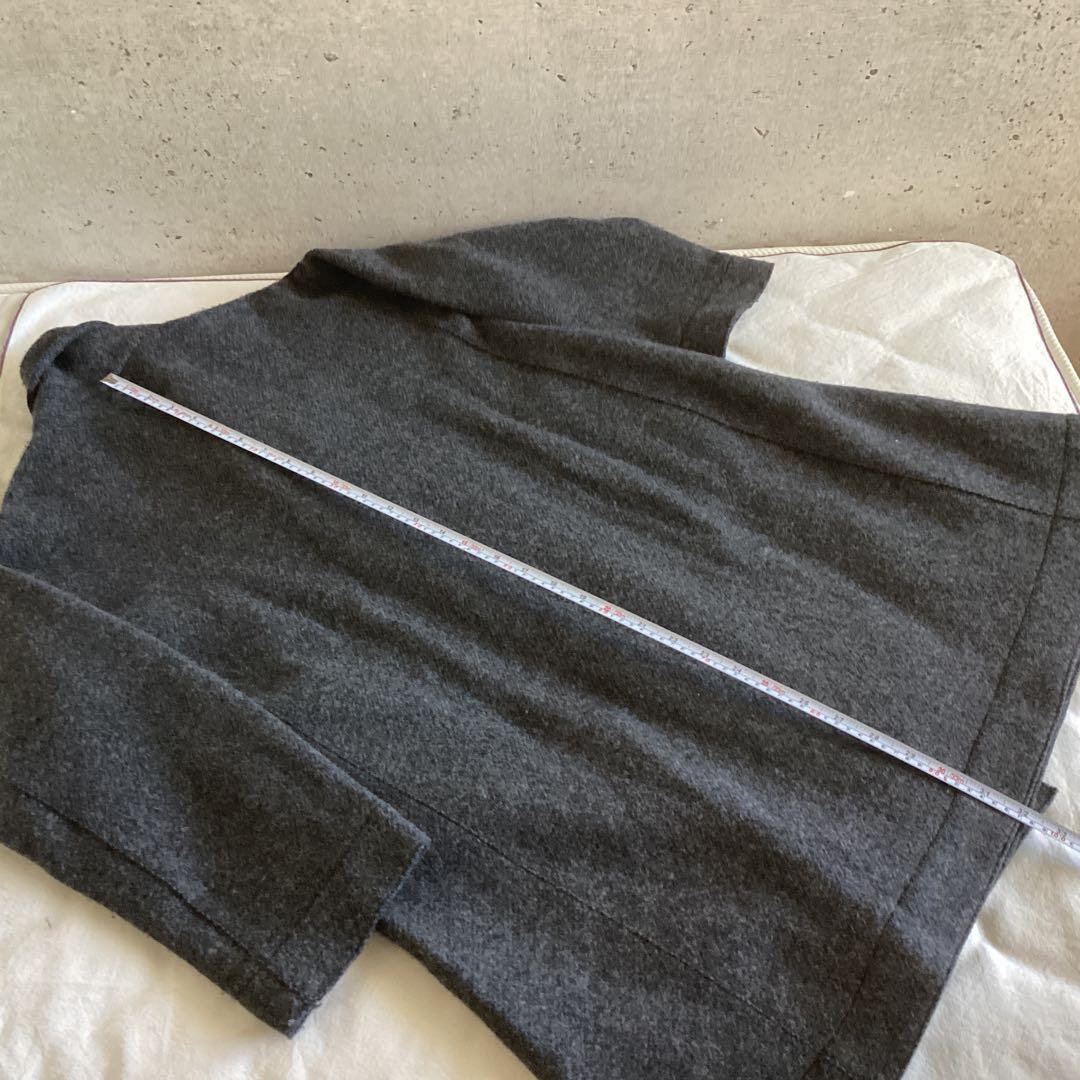 45R ウールロングコート　0\グレー