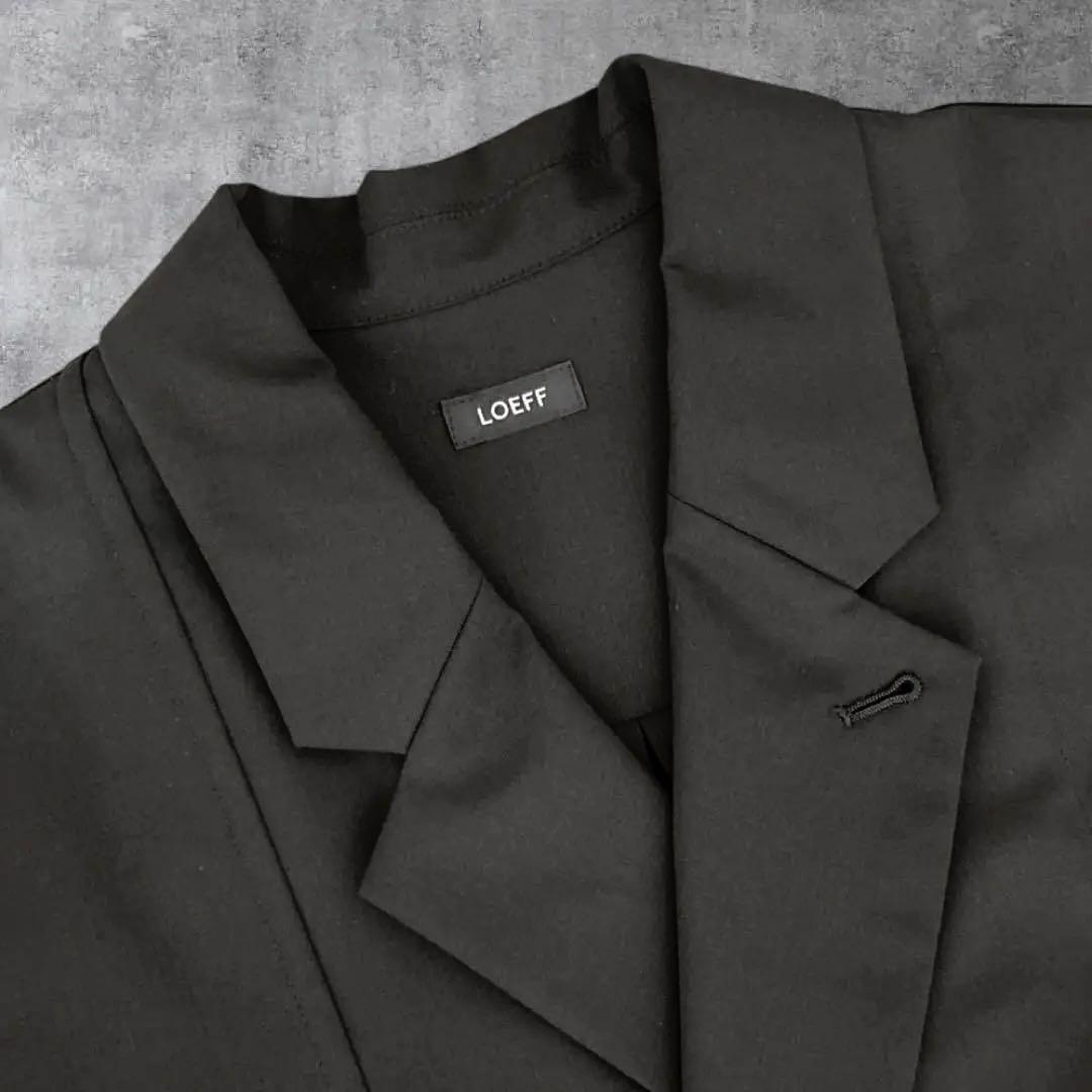 ＜LOEFF＞TW トロピカル スクエア ワンピース ブラック 未使用品