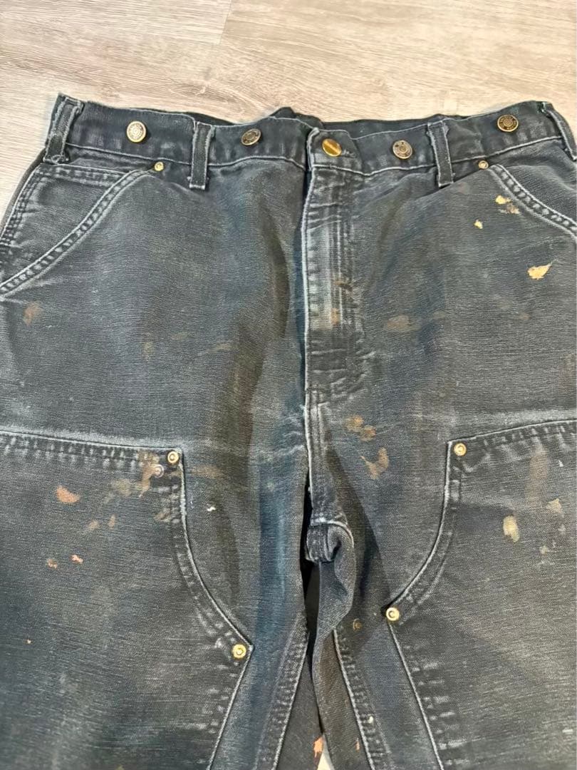 371 極上フェード黒 B01サスペンダーボタン付 ダブルニー