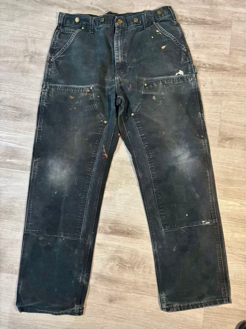 371 極上フェード黒 B01サスペンダーボタン付 ダブルニー