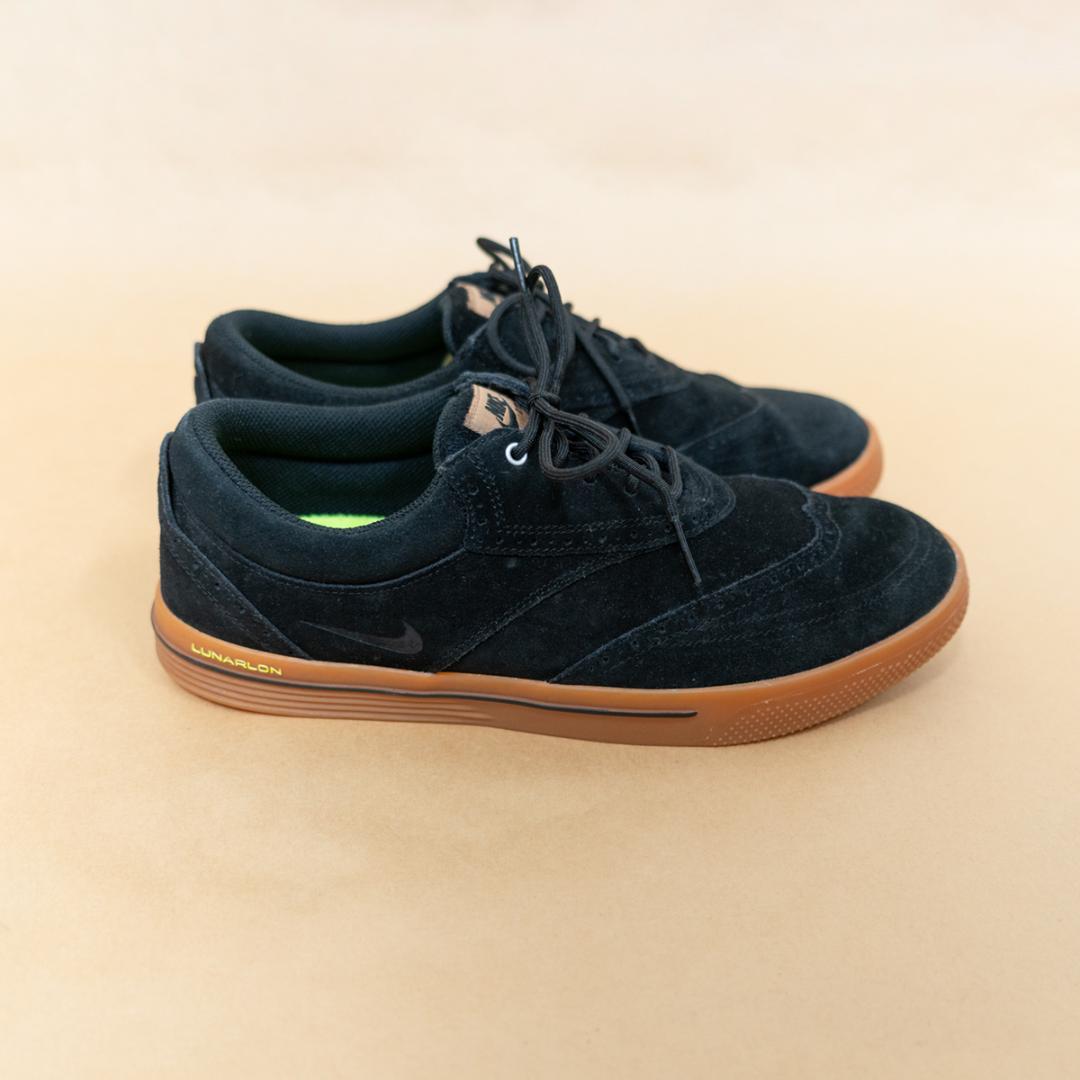 NIKE　ゴルフシューズ　ルナソール　ウィングチップ　黒スエード　26cm