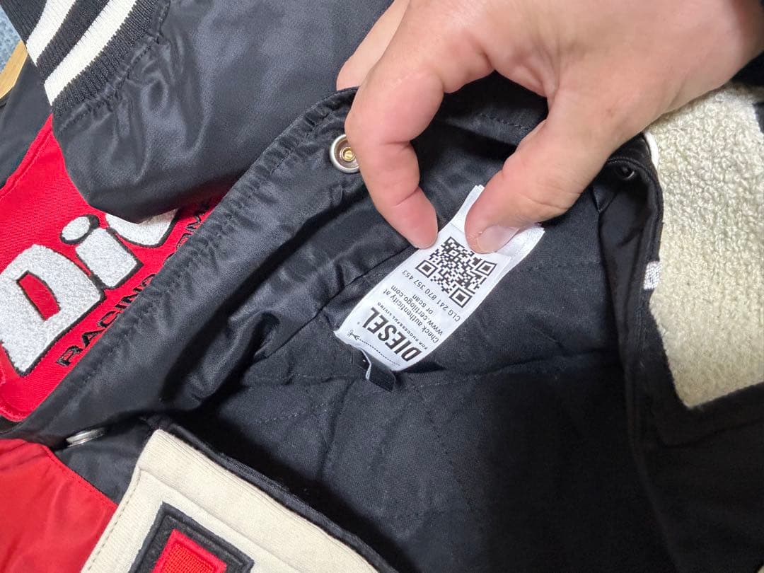 希少 ディーゼル　スタジャン レーシングジャケット Ｌワッペン ボンバー